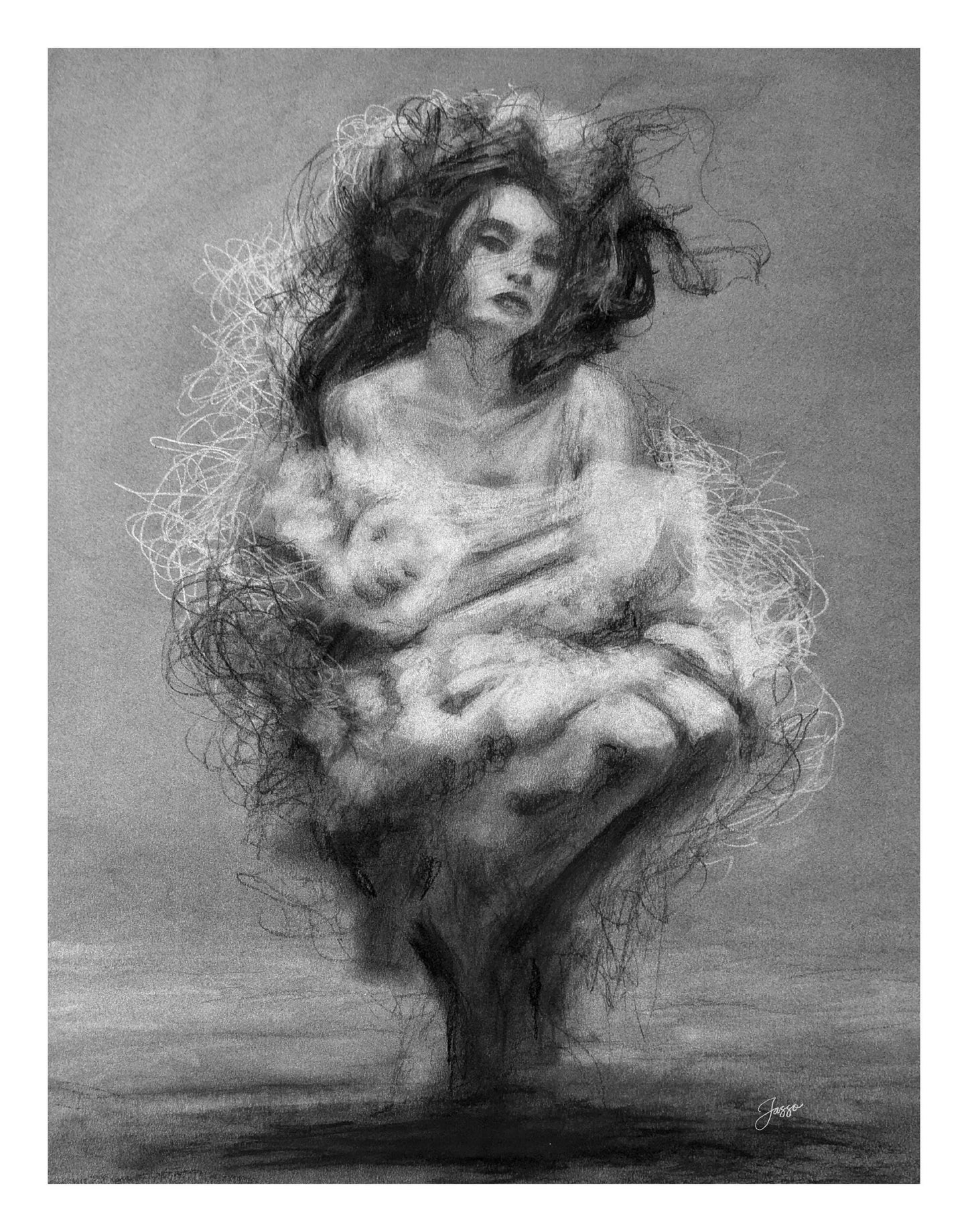 Charcotik 22 – 11x14 Charcoal Art Print