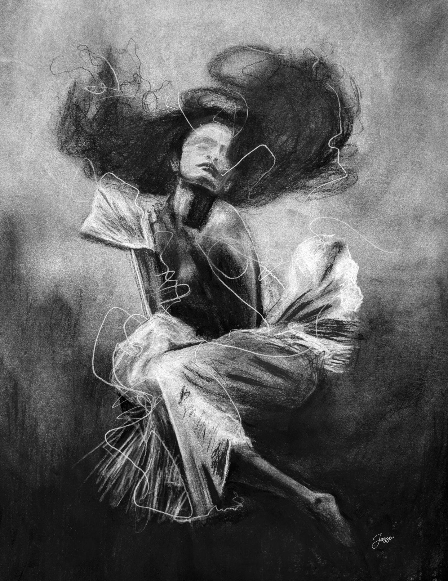 Charcotik 4 – 11x14 Charcoal Art Print