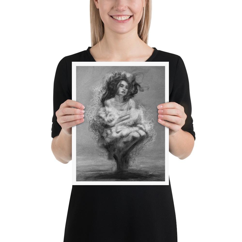 Charcotik 22 – 11x14 Charcoal Art Print