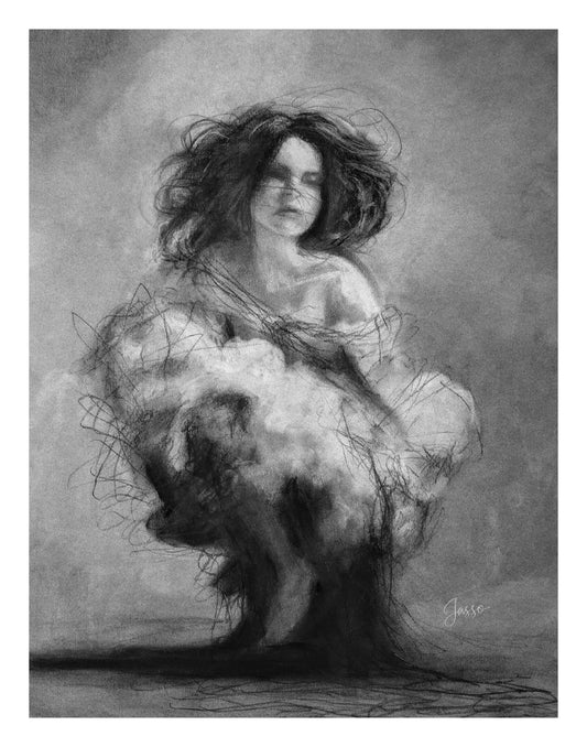 Charcotik 19 – 11x14 Charcoal Art Print