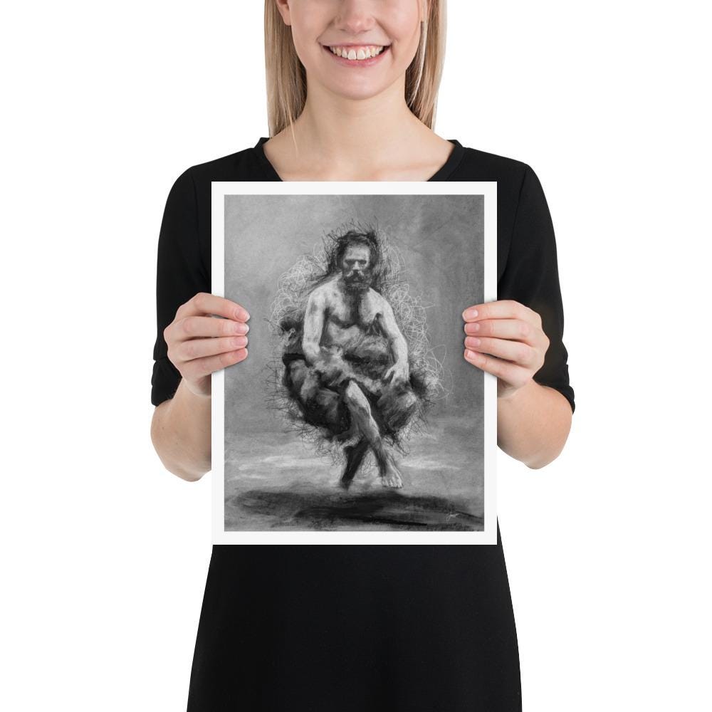 Charcotik 23 – 11x14 Charcoal Art Print